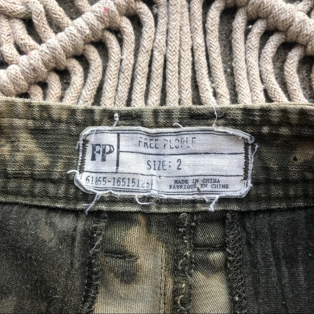 Free People Green Distressed Shorts Size 2